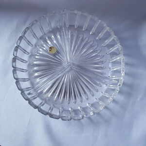 RCR Lead Crystal 3 part relish tray divided platter